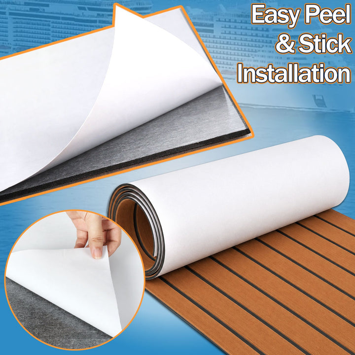 Boot Flooring EVA Teak Flooring Self-Adhesive | Stornfield