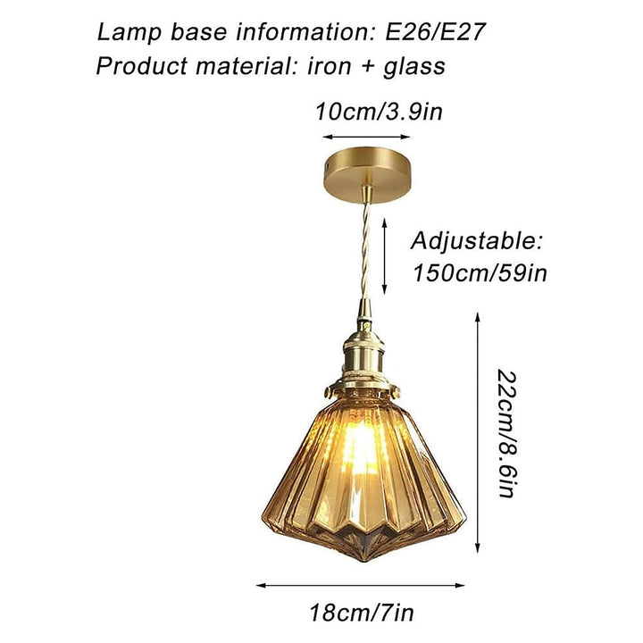 Brass and Glass Kitchen Pendant Lights | Stornfield