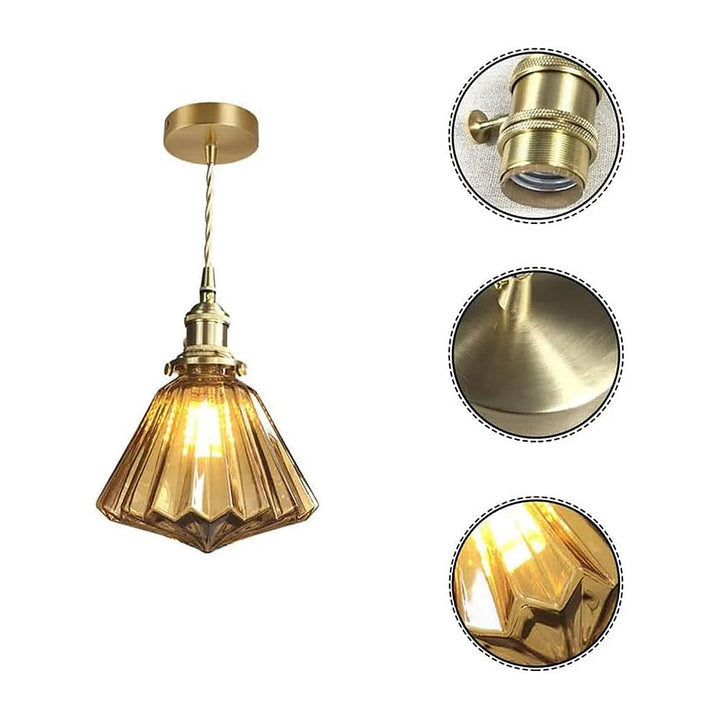 Brass and Glass Kitchen Pendant Lights | Stornfield