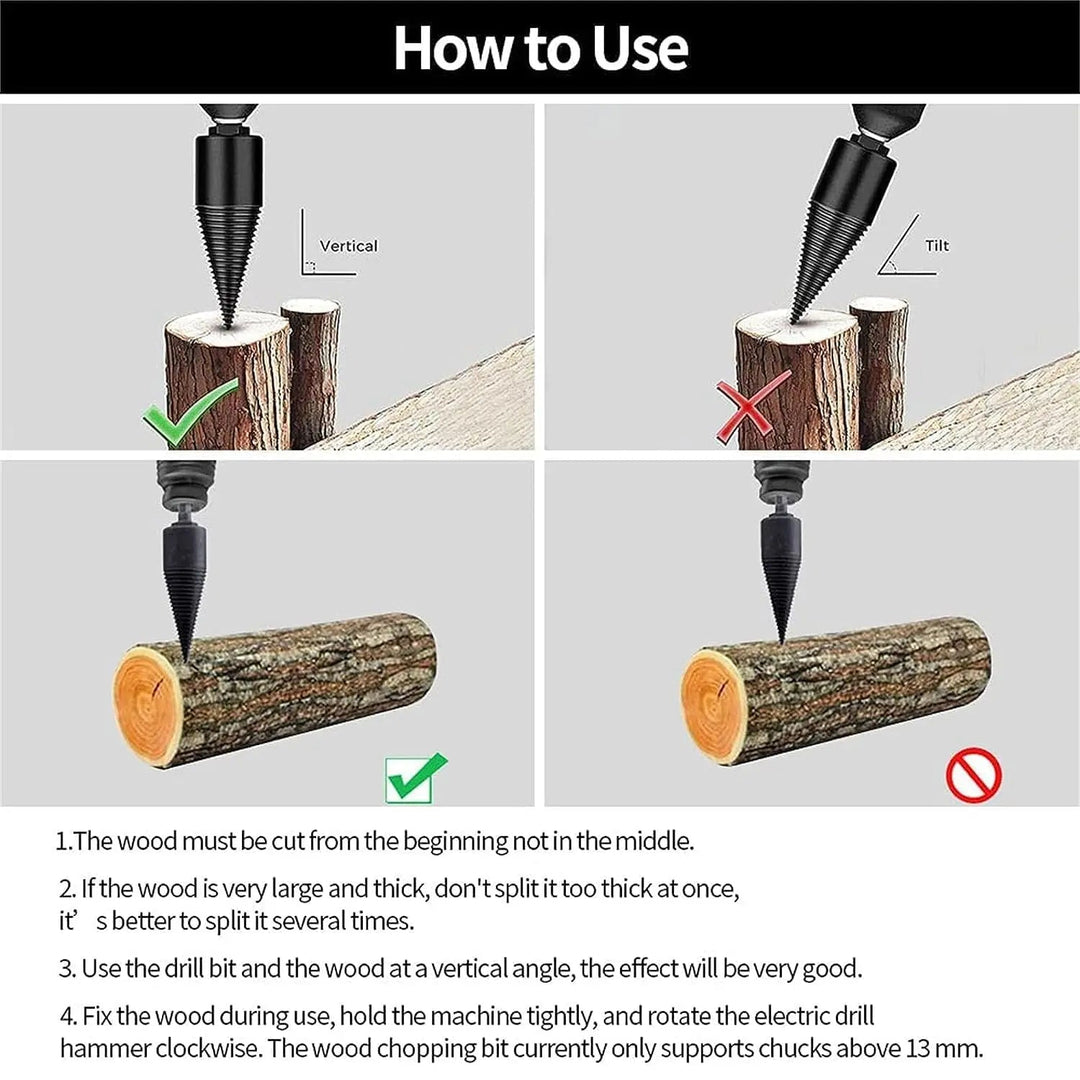 Stornfield | Firewood Drill Bit Set – Split wood easily with the cordless drill