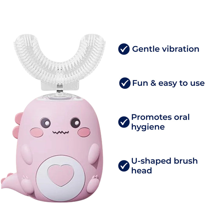 BrightBrush | U-shaped Electric Toothbrush for Kids - Gentle Vibration - Cleans all surfaces - Fun, easy, and effective for daily oral hygiene Stornfield