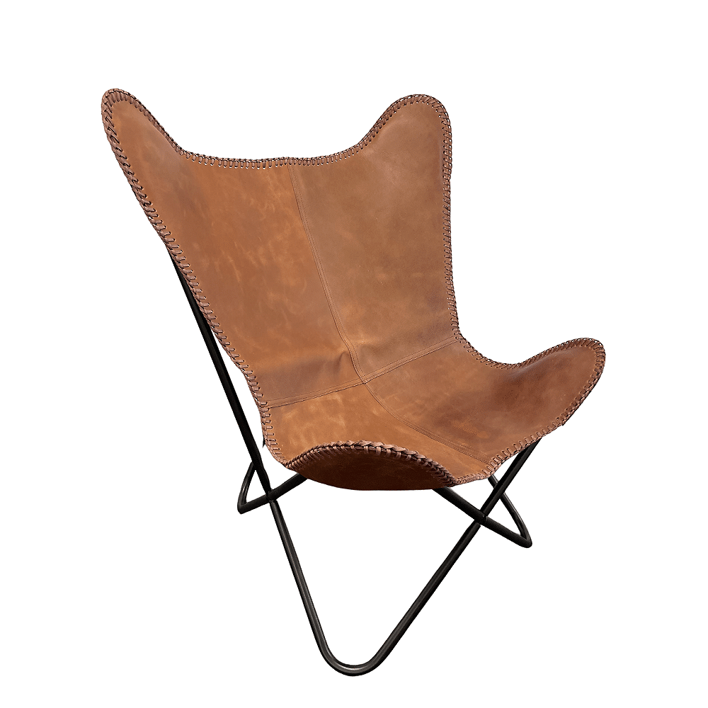 Bat chair made of real leather (available in different colors) | Stornfield