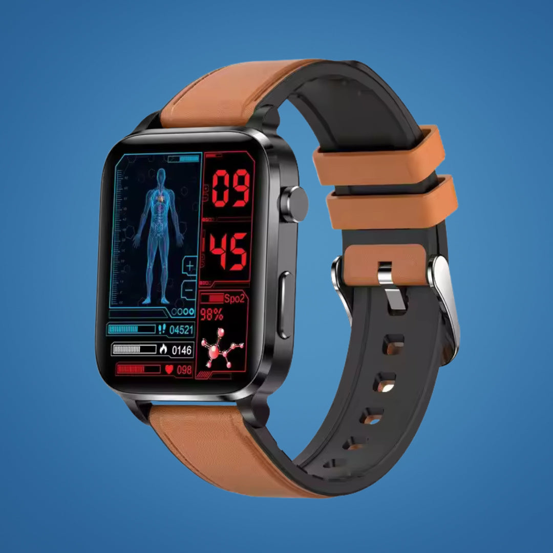 GlucoWell | Non-Invasive Smartwatch for Diabetes – Blood Glucose Monitor – HD Display – Painless Glucose Tracking for Adults Stornfield