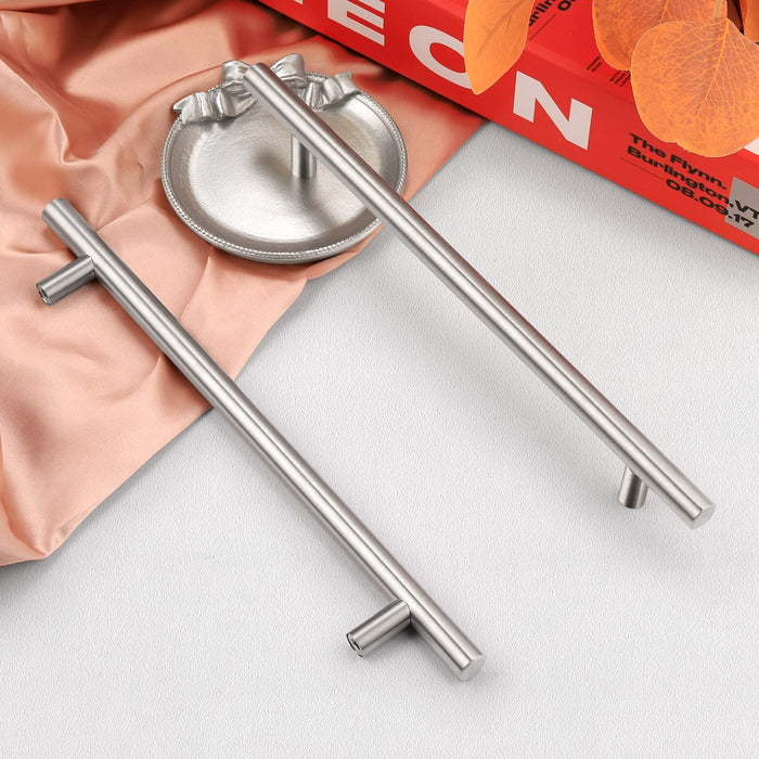 Stornfield | Brushed Nickel Stainless Steel Modern T-Bar Drawer Pulls