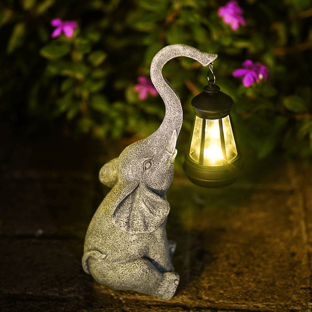 Atmospheric Solar Lamp for the Garden - Elephant Glow | Stornfield