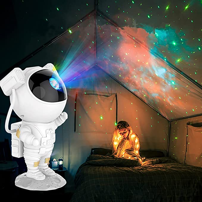 Starry Sky LED Projector – Astronaut Lamp with 360° Rotating Head and Remote Control for Bedroom and Living Room | Stornfield