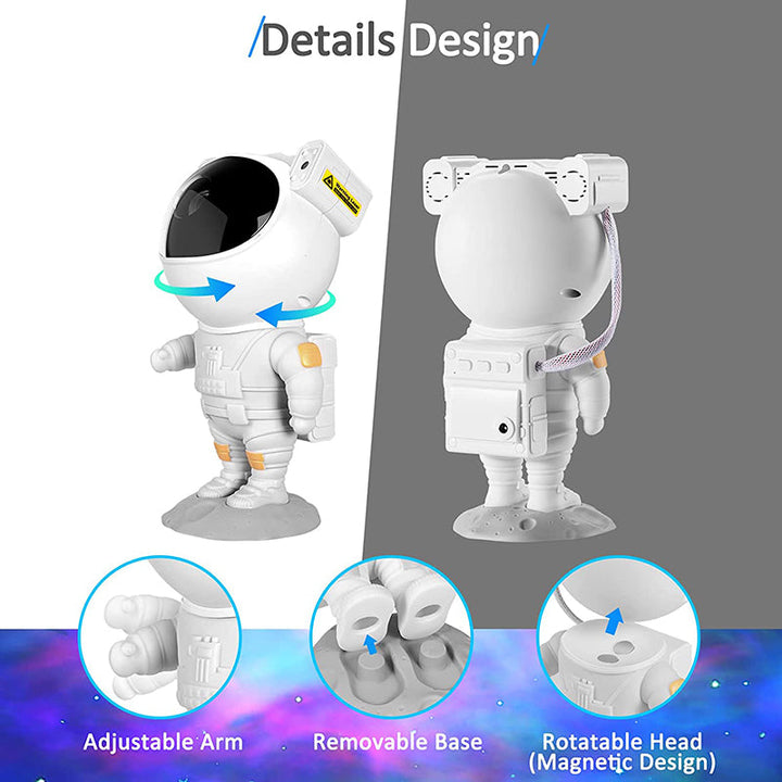 Starry Sky LED Projector – Astronaut Lamp with 360° Rotating Head and Remote Control for Bedroom and Living Room | Stornfield