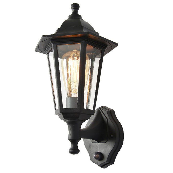 Stornfield | Black Outdoor Vintage Pendant Light with PIR