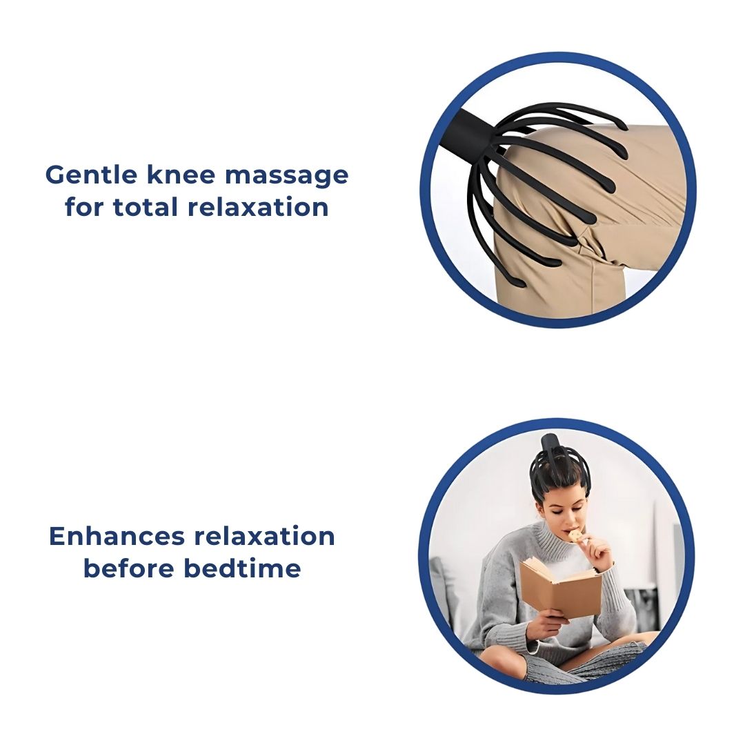 CalmFlow Smart Electric Octopus Head Massager | Scalp Massager - Stress Relief - Sleep Improvement - Stornfield Multi-directional Vibration Head Massager