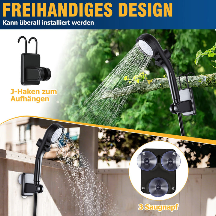Portable Camping Shower Battery Outdoor Shower with 20L Folding Bucket | Stornfield