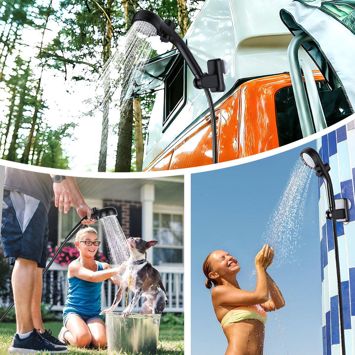 Portable Camping Shower Battery Outdoor Shower with 20L Folding Bucket | Stornfield