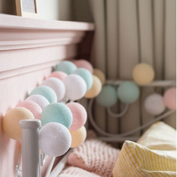 Cheerful Cotton Light Ball Garland - LumiBall | Stornfield