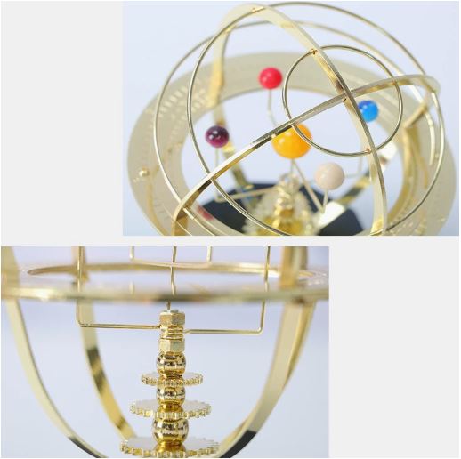 Stornfield | Grand Orrery Model Handcrafted Mechanical Brass Solar System Replica (5 Planets)