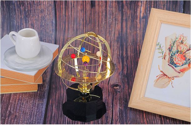 Stornfield | Grand Orrery Model Handcrafted Mechanical Brass Solar System Replica (5 Planets)
