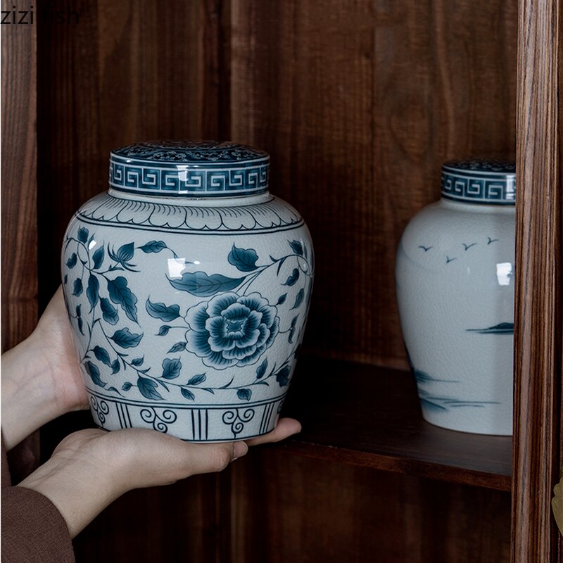 Stornfield | Airtight Ceramic Container Tea Canister Tea Box Moisture-Proof Storage Tank Tea Container Storage Bottle Tea Organizer Tea Jar Tea Boxes