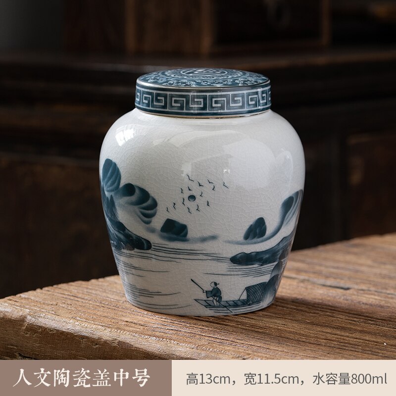 Stornfield | Airtight Ceramic Container Tea Canister Tea Box Moisture-Proof Storage Tank Tea Container Storage Bottle Tea Organizer Tea Jar Tea Boxes