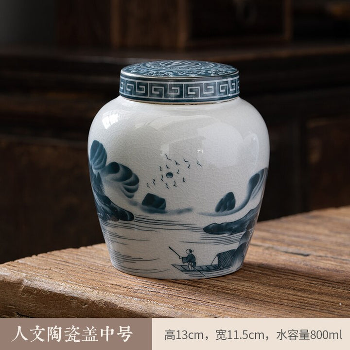 Stornfield | Airtight Ceramic Container Tea Canister Tea Box Moisture-Proof Storage Tank Tea Container Storage Bottle Tea Organizer Tea Jar Tea Boxes