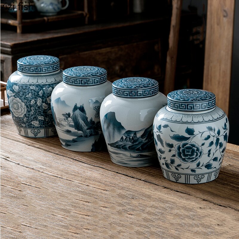 Stornfield | Airtight Ceramic Container Tea Canister Tea Box Moisture-Proof Storage Tank Tea Container Storage Bottle Tea Organizer Tea Jar Tea Boxes