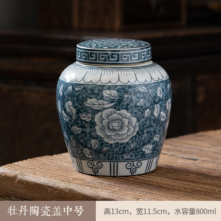 Stornfield | Airtight Ceramic Container Tea Canister Tea Box Moisture-Proof Storage Tank Tea Container Storage Bottle Tea Organizer Tea Jar Tea Boxes