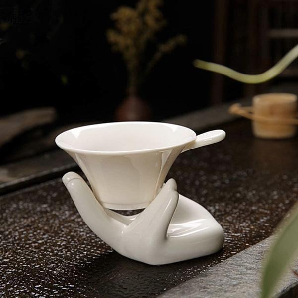 Ceramic Hand Shaped Air Plant Egg Jewelry Holder | Stornfield