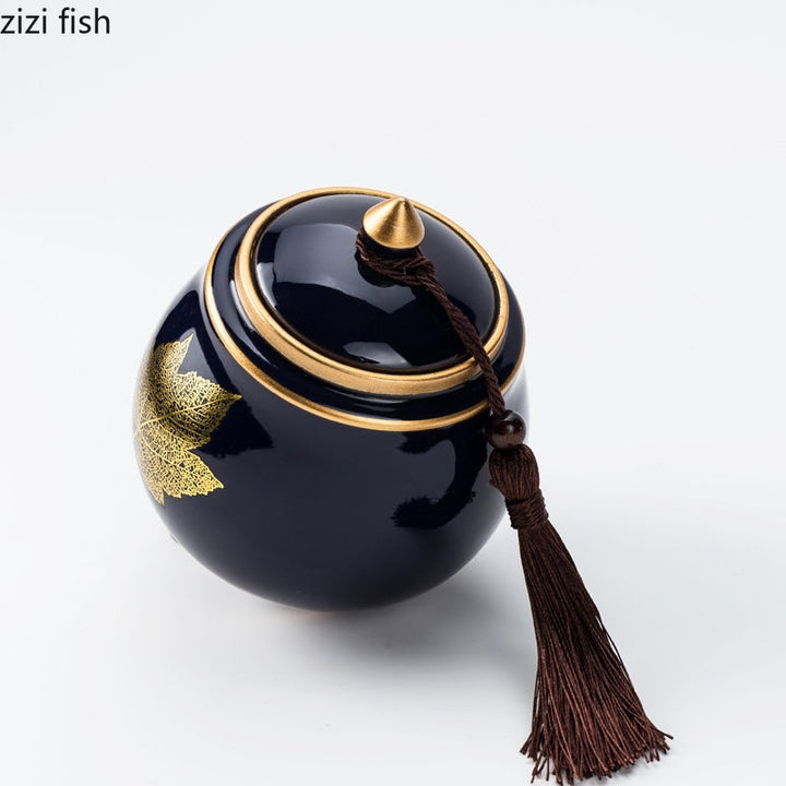 Stornfield | Ceramic Teapot Tea Caddy Cajon Tea Container Airtight Storage Tank Storage Jar Candy Jar Storage Box