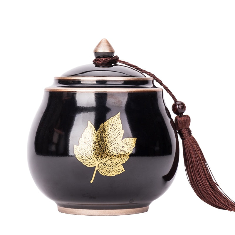 Stornfield | Ceramic Teapot Tea Caddy Cajon Tea Container Airtight Storage Tank Storage Jar Candy Jar Storage Box