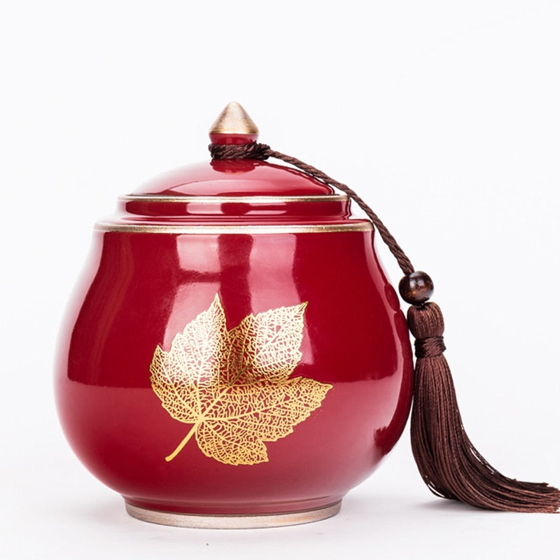 Stornfield | Ceramic Teapot Tea Caddy Cajon Tea Container Airtight Storage Tank Storage Jar Candy Jar Storage Box