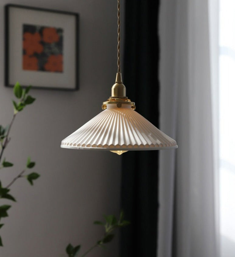 White Ceramic Pendant Lamp | Stornfield