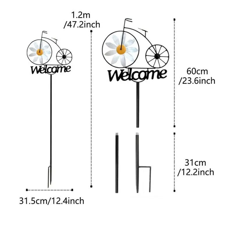 Charming Bicycle Welcome Windmill | Stornfield