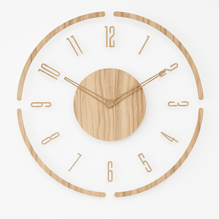 Nordic Wooden Wall Clock – Timeless Minimalism | Stornfield