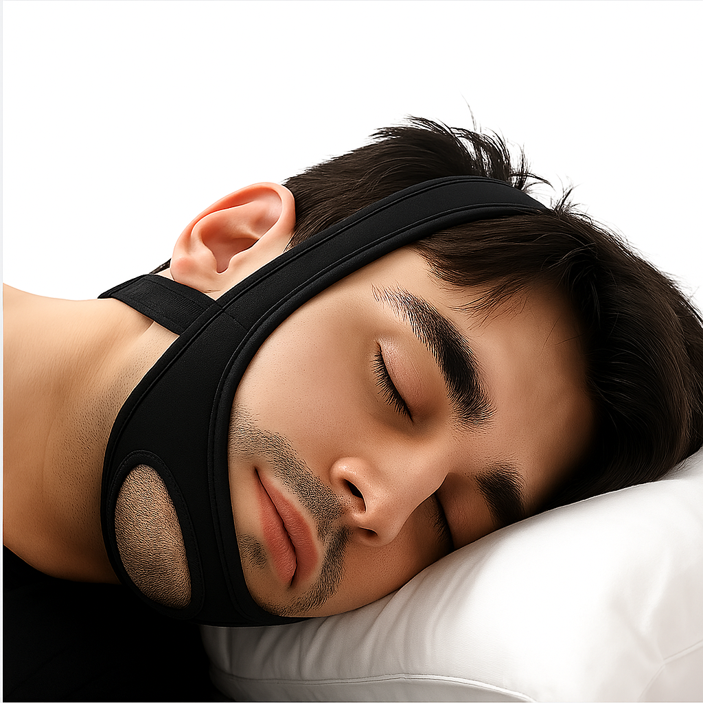 QuietNight | Anti-Snoring Chin Strap – Sleep Apnea Relief – Breathable and Adjustable – For Adults Seeking Better Sleep Stornfield
