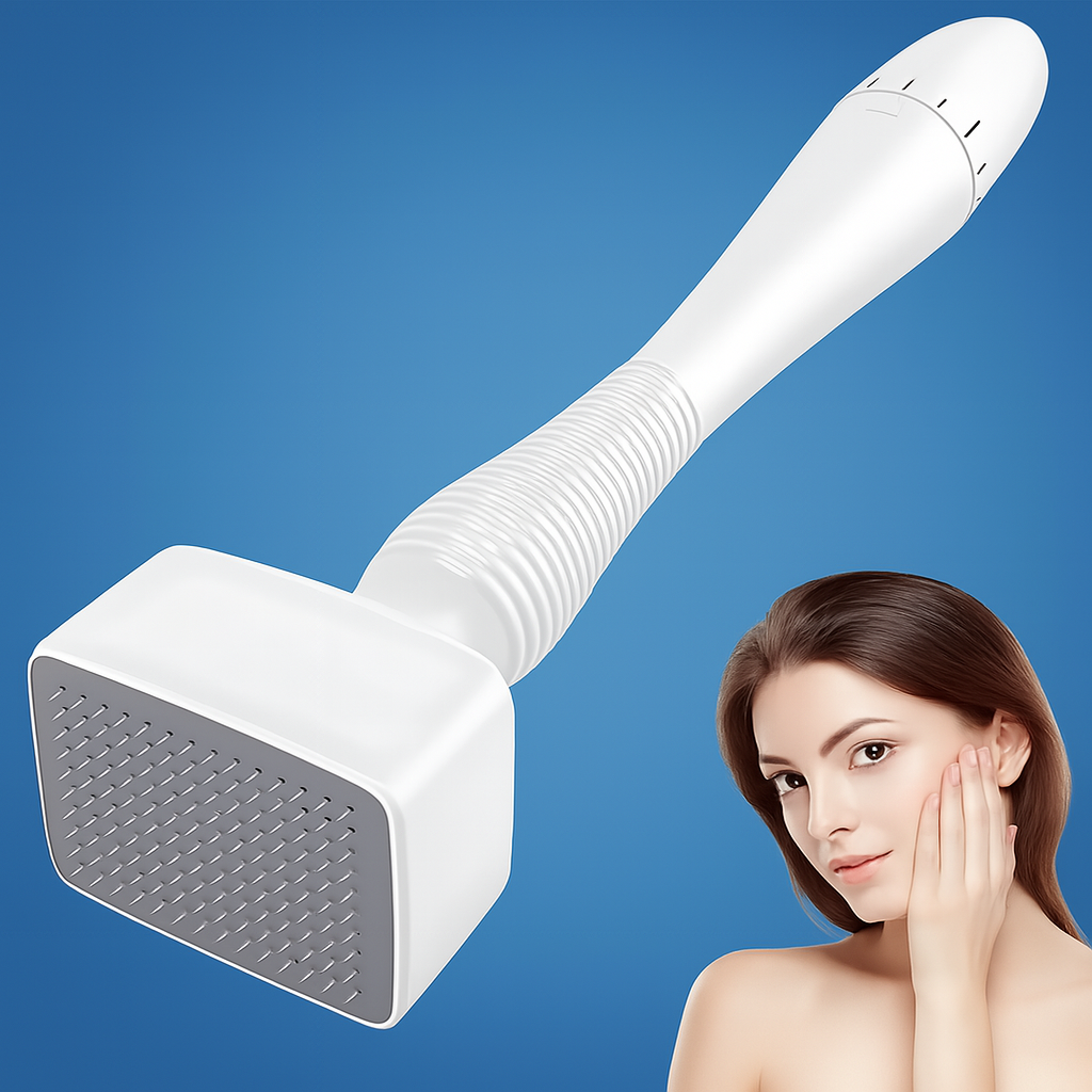 RevitaGlow | Microneedling Derma Stamp – Adjustable Depth – 140 Needles – Skin & Hair Rejuvenation Stornfield