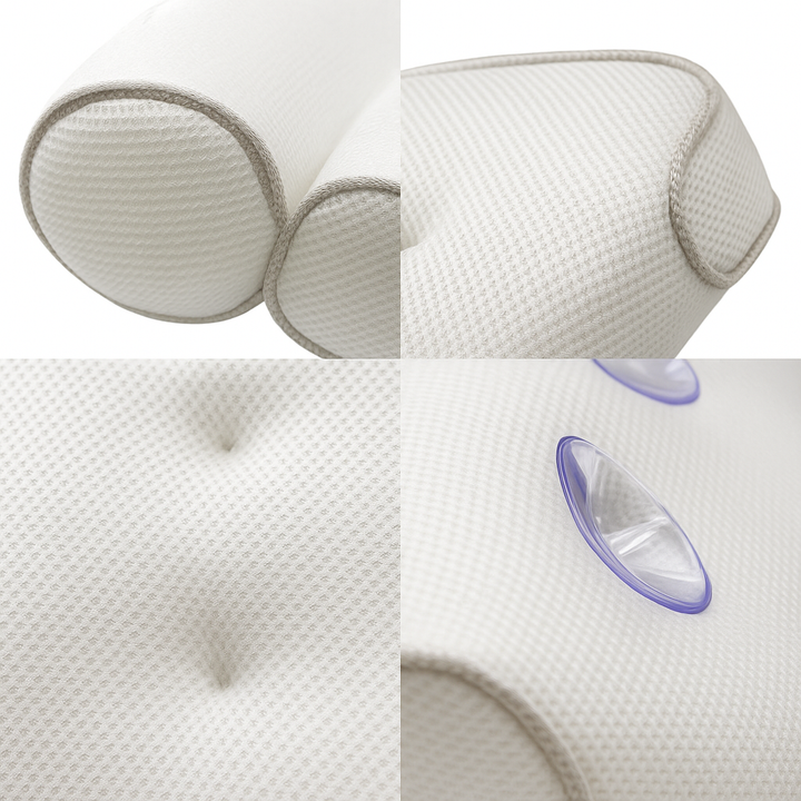 SoakEase Bath Pillow - Neck and Head Support - Non-Slip Cushion - Enhances Relaxation - Fits All Bathtubs - Soft and Comfortable Stornfield