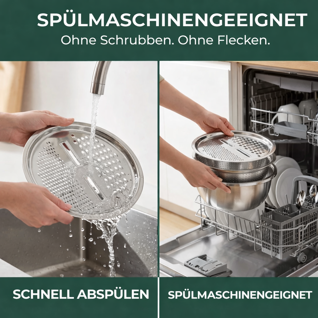 3-in-1 Mixing Bowl Set Stainless Steel with Grater and Sieve | Stornfield