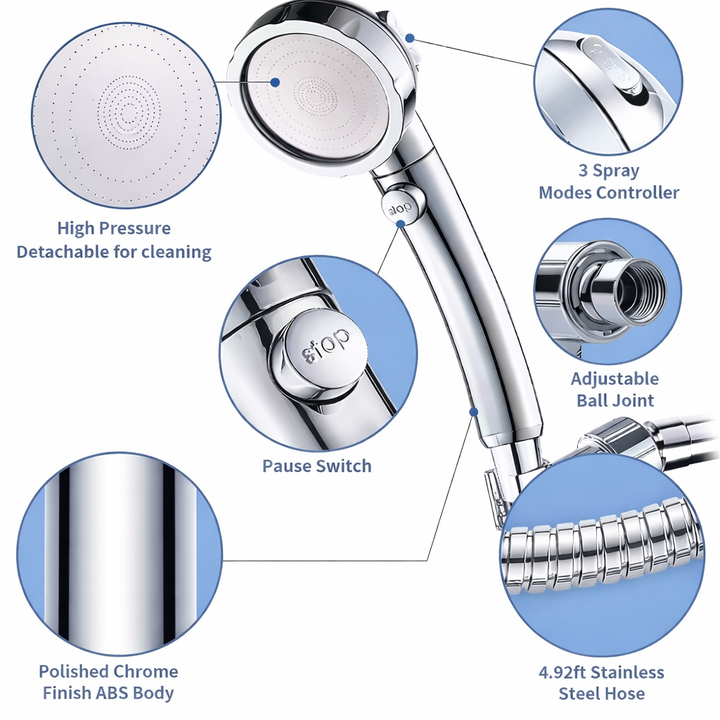 Hand shower 3-in-1 for strong shower jet | Stornfield