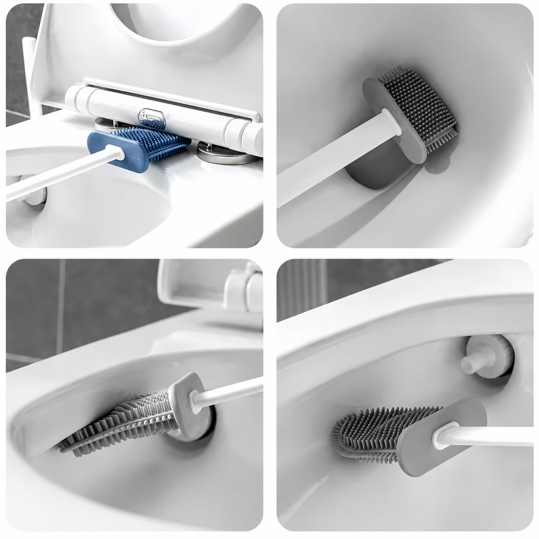 Silicone toilet brush with wall holder | Stornfield