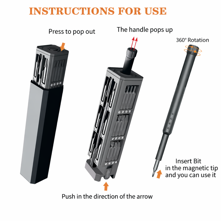 PowerGlide 40-in-1 Mini Electric Screwdriver — Perfect control for flawless, stress-free repairs | Stornfield