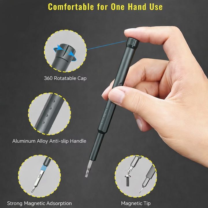PowerGlide 40-in-1 Mini Electric Screwdriver — Perfect control for flawless, stress-free repairs | Stornfield