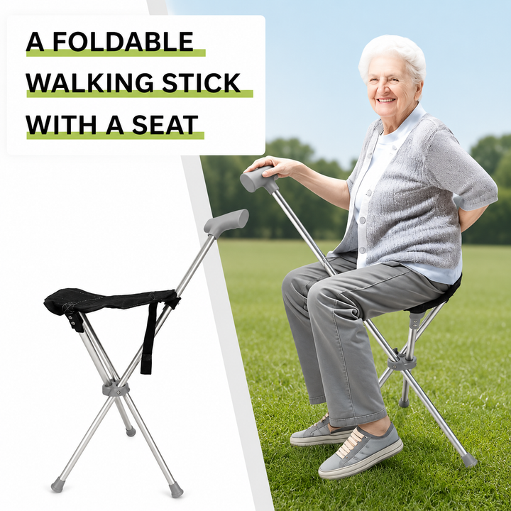 2-in-1 Walking Stick with Seat | Stornfield
