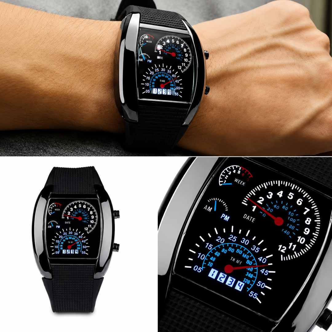 Rennuhr LED Digital Sport Watch with Strap | Stornfield