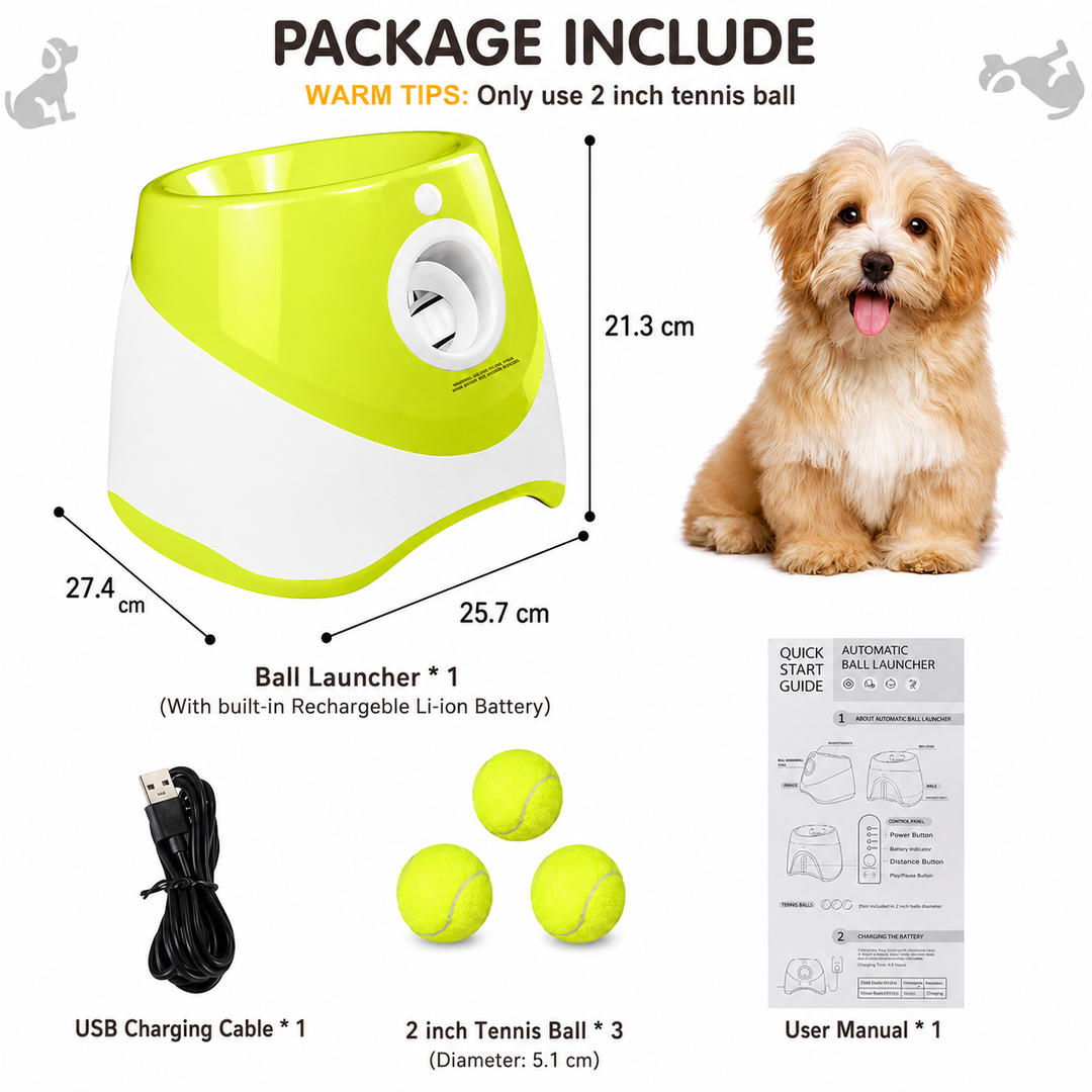 PlayBolt Automatic Ball Launcher for Dogs | Stornfield