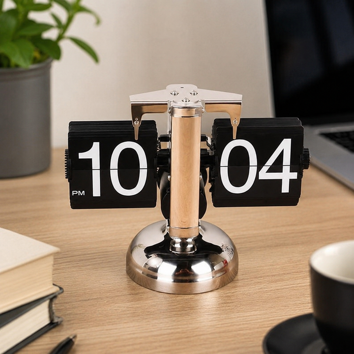 Retro Flip Clock with Automatic Turning Element | Stornfield