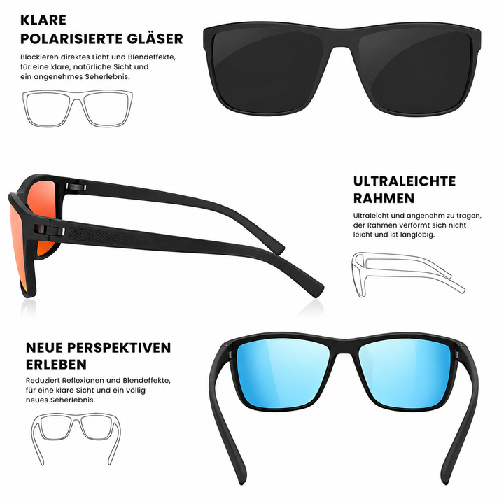 Polarized sunglasses 3-piece set UV400 | Stornfield