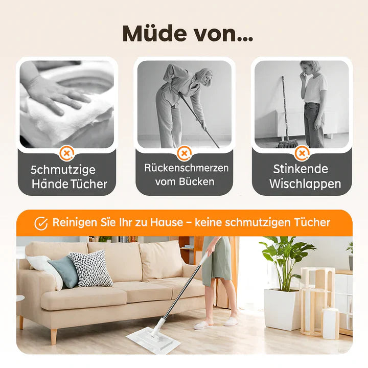 ReachClean Cloth Holder Mop Extendable Hygienic | Stornfield