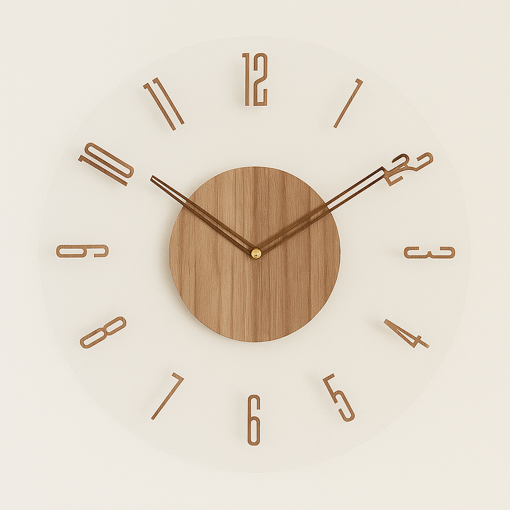 Nordic Wooden Wall Clock – Timeless Minimalism | Stornfield
