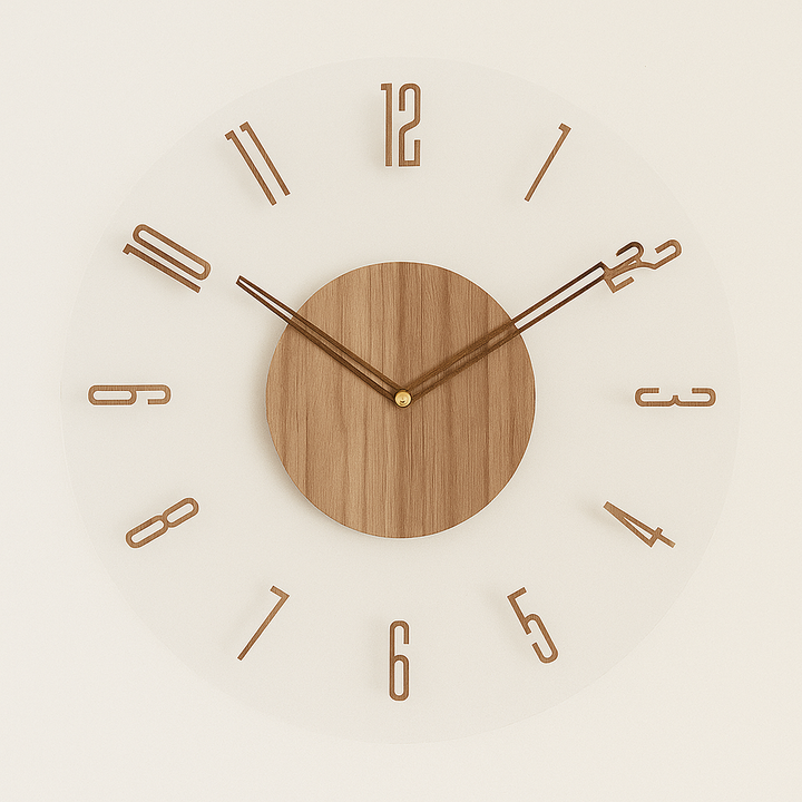 Nordic Wooden Wall Clock – Timeless Minimalism | Stornfield