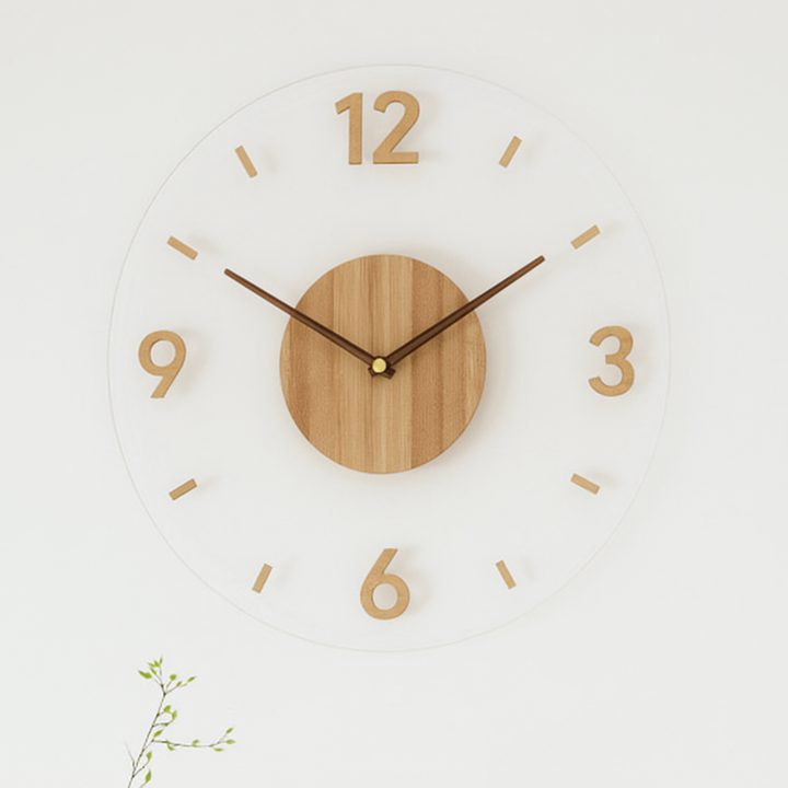 Nordic Wooden Wall Clock – Timeless Minimalism | Stornfield