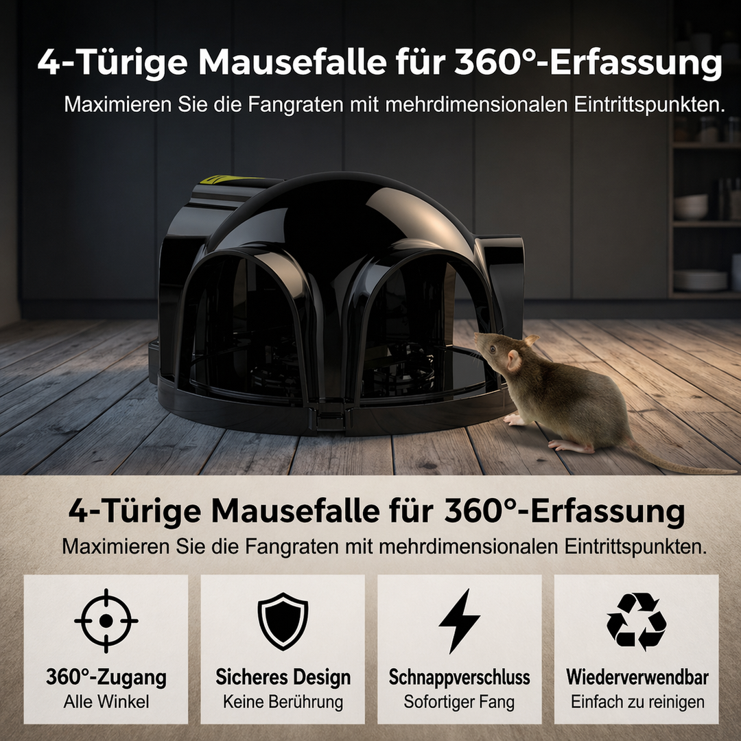 Reusable mouse trap with 4 doors | Stornfield