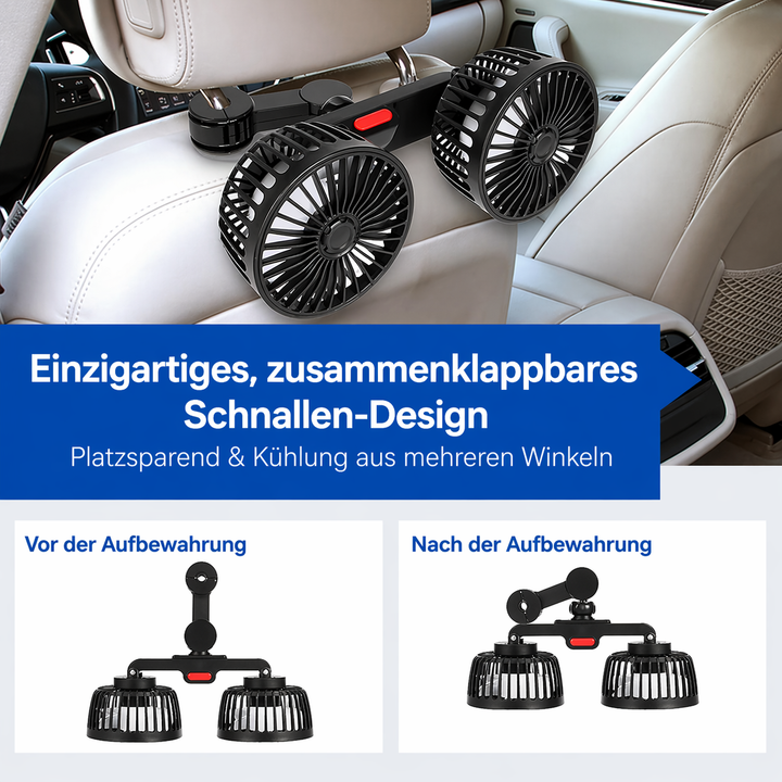 USB Fan for Car with 2 Heads | Stornfield