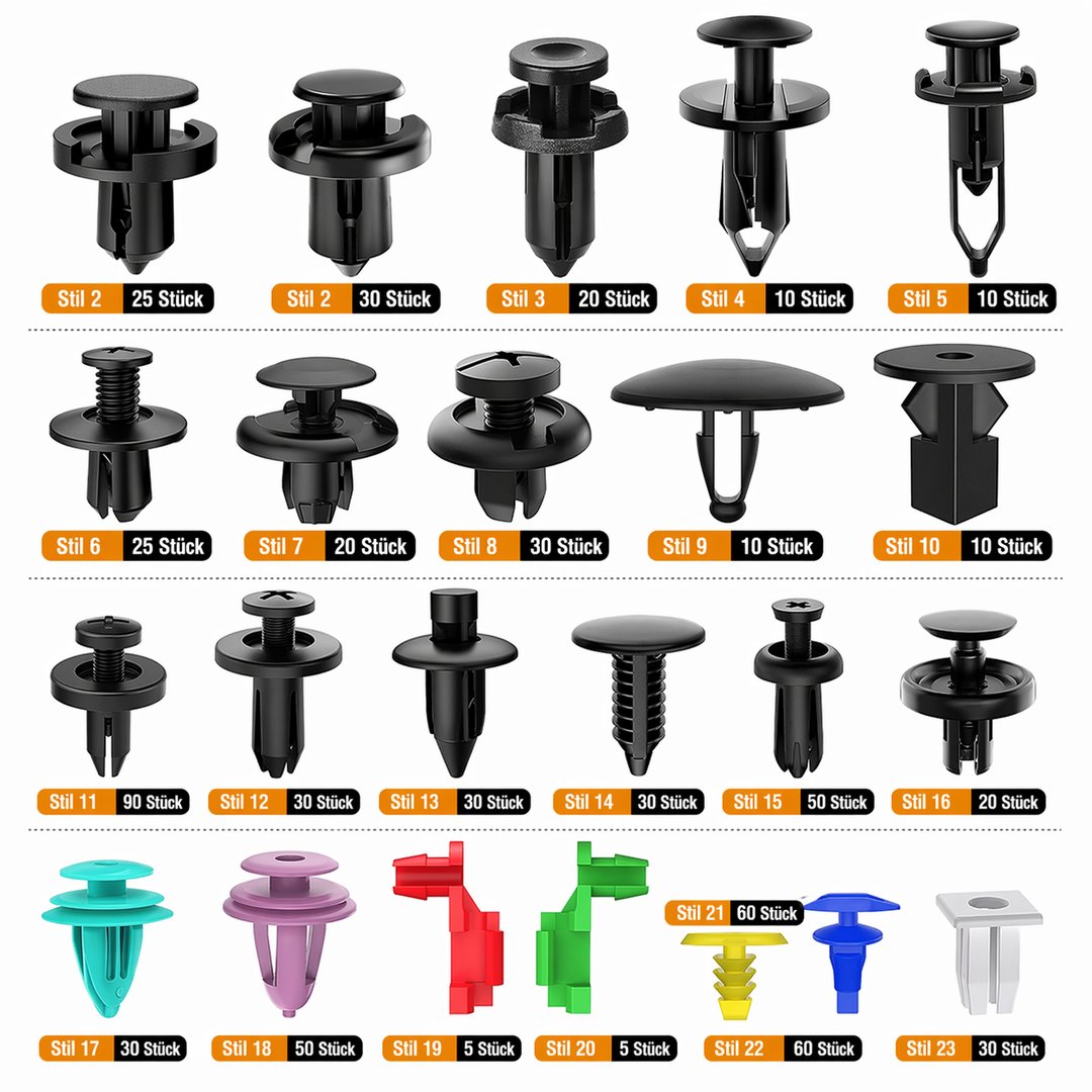 Car Fastening Clips Set 680 Pieces | Stornfield